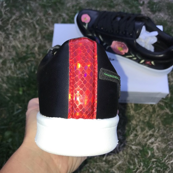 Floral Faux Leather Sneaks - Picture 5 of 8